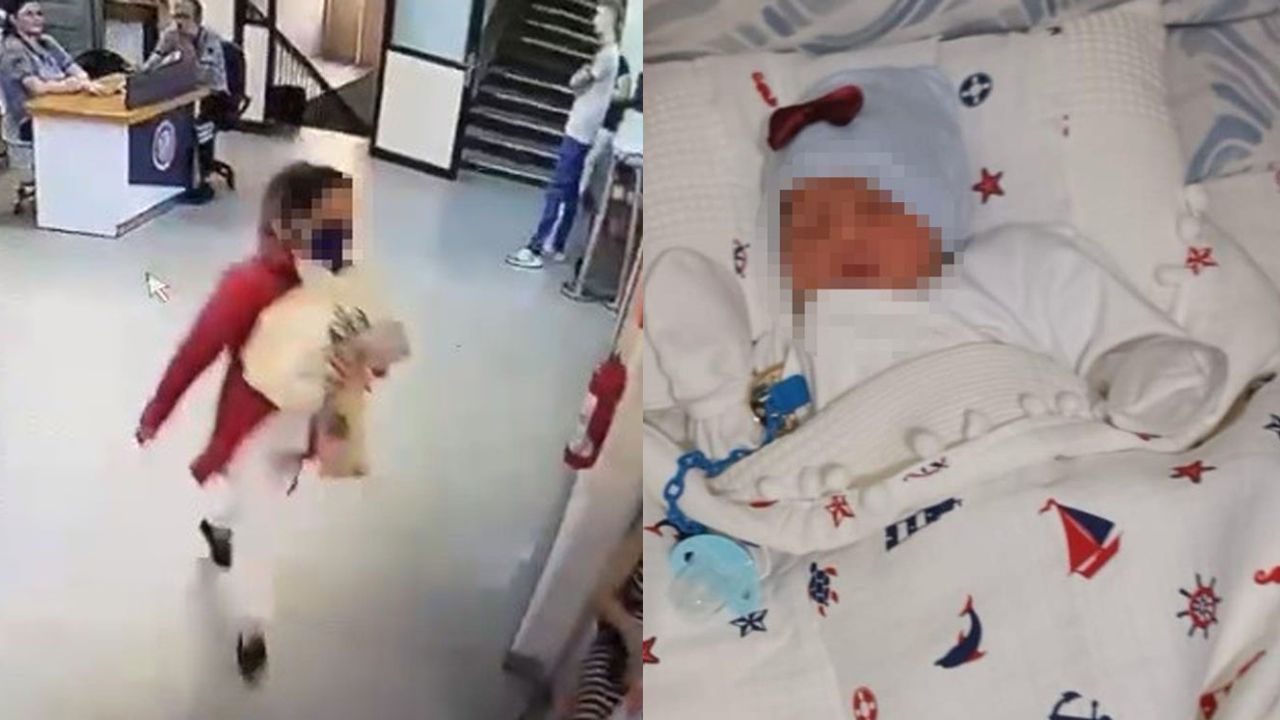 İzmir’de Hastaneden Bebeğin Kaçırıldığı Anlar Kamerada