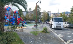 Akçaabat'ta Oyun Parkları Dezenfekte Edildi