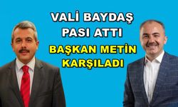 Vali Baydaş Pası Attı Başkan Metin Karşıladı