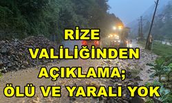 Rize Valiliğinden  Sel ve Su Baskınlarına Karşı Açıklama Yapıldı