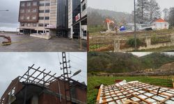 Fırtına Felaketi Artvin'i Vurdu: Arhavi Hastanesi ve Evlerin Çatıları Uçtu, Elektrik Tellerinde Hasar Oluştu