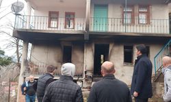 Kaymakam'dan Yangında Evi Zarar Gören Vatandaşa Ziyaret