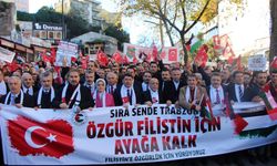 Trabzon'da Filistin'e Destek Miting Düzenledi