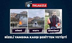 Rizeli Yangına Karşı Şeritten Yetişti