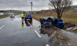Tekirdağ’da feci kazada sürücü ağır yaralandı