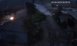 Marmaris’te çatıların uçma anı güvenlik kameralarına yansıdı