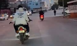 Motosiklet üzerindeki maskeli 2 kişi, oyuncak tabancayla korku saçtı