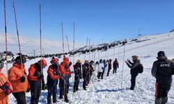 Ergan Dağı Kayak Merkezi'nde çığ tatbikatı