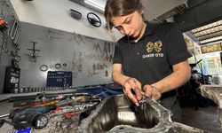 Araçlara meraklı İncilay, sanayide kalfa oldu; tek başına motor tamir ediyor