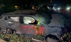 Bursa'da takla atan otomobilin alkollü sürücüsü yaralandı