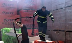 Elektrik telinden çıkan kıvılcımlar, otluk alanda yangına neden oldu