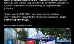 Eskişehir’de AK Parti standına zarar veren şüpheli gözaltına alındı