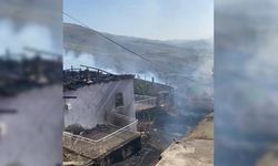 Malatya'da ot yangınında alevler ağır hasarlı evlere sıçradı