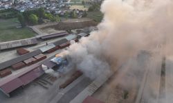 Tokat’ta tuğla fabrikasında yangın