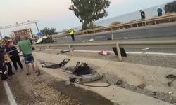 Bariyere çarpan otomobil, ikiye bölündü: 1 ölü, 1 yaralı