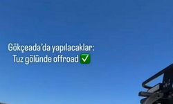 Çanakkale'de Tuz Gölü'nde 'drift' yapan sürücünün aracı trafikten menedildi