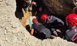 Göçük altında kalan işçi, yaralı kurtarıldı