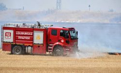 Kırklareli'de anız yangını; TEM ve D-100 bir süre trafiğe kapatıldı