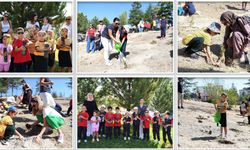 Ankara'da uyum haftasındaki öğrenciler fidan dikti