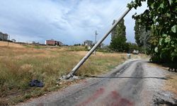 Çöp kamyonu elektrik direğine çarptı: 2 yaralı