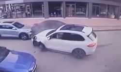Tokat'ta cip ile otomobilin çarpışması kamerada