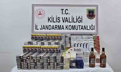 Kilis’te yol kontrolünde kaçak sigara ve alkol ele geçirildi