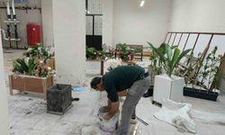 Atık malzemelerle okulu süslüyor