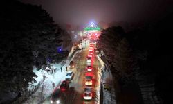 Beyaza bürünen Uludağ'da jandarmadan sıkı denetim