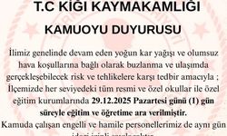 Bingöl'ün 2 ilçesinde eğitime 1 gün ara verildi