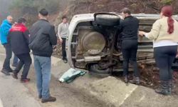 Bolu-Abant yolunda kontrolden çıkan araç, takla attı