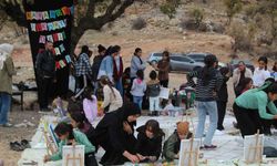 Gabar'ın eteklerinde umutlar tuvale yansıdı