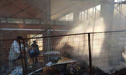 İnşaat atıklarının alev alması paniğe yol açtı