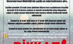 İstanbul Valiliği: 'Cuma ve Cumartesi günü yüksek kesimlerde kar yağışı ihtimali bulunuyor'