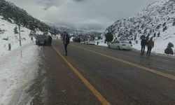 Kar yağışını duyan Alacabel’e koştu