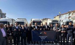 Karaman’dan Gazze’ye 6 yardım tırı dualarla uğurlandı