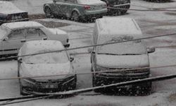 Karapınar'da kar yağışı etkili oldu