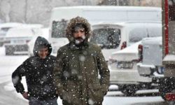 Oltu ilçe merkezine mevsimin ilk karı düştü