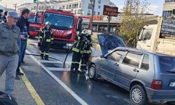 Seyir halindeki otomobilde yangın paniği