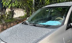 Zonguldak'ta ceviz büyüklüğünde dolu yağdı