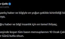 AK Parti Sözcüsü Çelik'ten 10 Ocak Çalışan Gazeteciler Günü mesajı