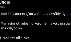 Bakan Tunç'tan Yargıtay Tetkik Hakimi Koç için başsağlığı mesajı