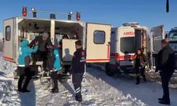 Bingöl'de UMKE ekipleri zorlu kış şartlarında hastaya umut oldu