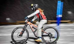 Denizlili sporcu Snow Bike Türkiye Şampiyonası'na damga vurdu