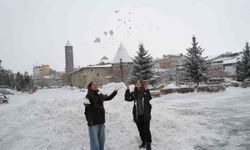 Erzurum'da kar yağışı etkili oluyor