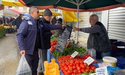 Germencik'te semt pazarında sıkı Denetim