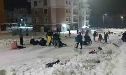 Gölbaşı ilçesinde vatandaşların kar keyfi