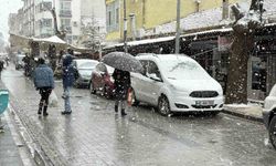 Gördes'te kar yağışı etkili oldu