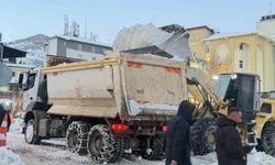 Hakkari'de tonlarca kar şehir dışına taşınıyor