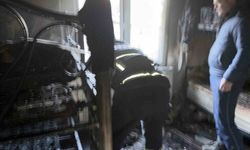 İzinli itfaiyeci yangına müdahale etti