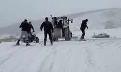 Kar yağışı sonra eğlenceli anlar